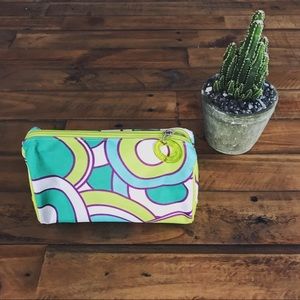 NWOT Clinique Patterned Makeup Bag